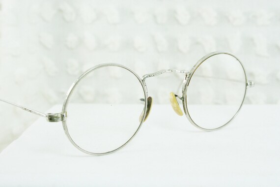 30s Round Glasses 1920's Eyeglasses Silver Wire Rim by DIAeyewear