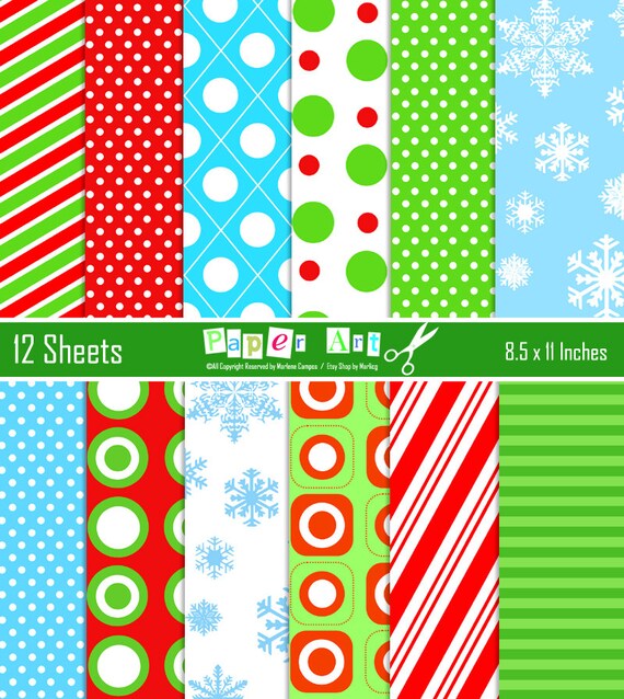 50 OFF SALE Christmas digital papers, Christmas Backgrounds, Digital
