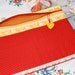 Red Yellow Cross Stitch, Sewing, Embroidery Work In Progress Bag