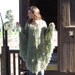 Green Womens Poncho, Olive Knit Poncho, Wool Womens Shawl