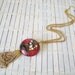Red & Gold Butterfly Cloisonne Necklace