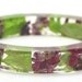 Resin Bangle-Flower Jewelry-Green Bracelet-Flower Bangle-Jewelry with Real Flowers-Green Jewelry-Green Leaves-Pink Bracelet-Pink Jewelry