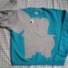 Elephant Trunk sleeve sweatshirt sweater jumper LADiES M PEACOCK Blue