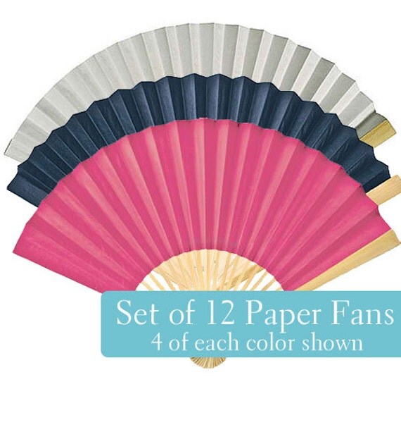Items similar to Rice paper folding hand fans, color coordinated party