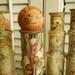 OOAK Hand Painted Papa Pig Anthropomorphic Art Spool Doll Collectible Home Decor Art Doll And Miniatures On Old Thread Spools