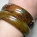 Two Stone Bangles: Jasper 1980s, Gorgeous, Chunky, 60mm