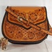 Hand Tooled Leather Laced Purse