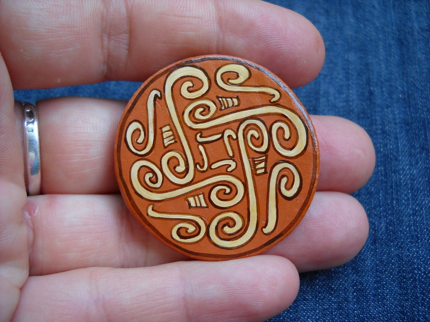 Handmade Rustic Ceramic Fridge Clay by DeniseClemenco