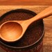 Apple wood wooden coffee scoop and measuring spoon