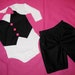 Custom Tuxedo set - Vest with bowtie on Short-sleeve Onesie or Tshirt and matching pants, ANY COLOR and SIZE - Disarray Designs