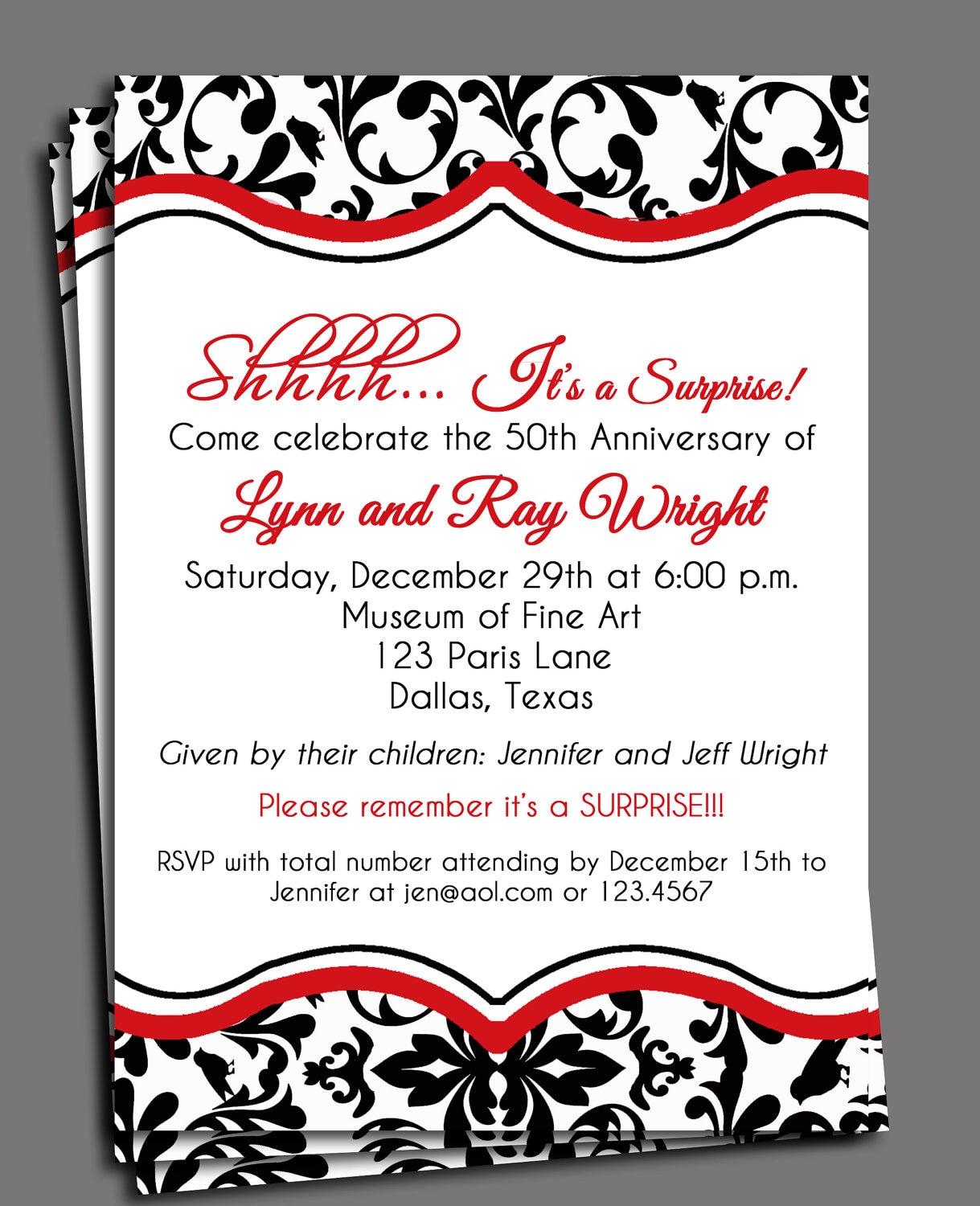 Damask For Invitations Free 7