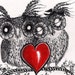 Early Holiday Sale - owl always love you - original artwork 5X7" greeting card
