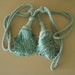 Two Large Decorator Celery Green Silky Darapery Tassel Tie Backs