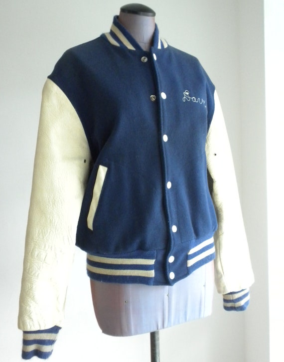 Vintage Varsity Jacket / Ocean Township New Jersey / Blue