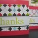 Thank You Cards Set of 6 Modern Graphics Red
