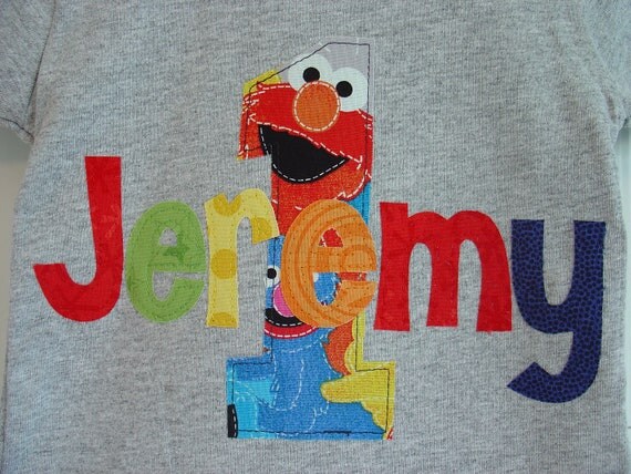 sesame street personalized birthday shirts