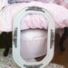 Antique Chippy Painted Floral Ornate Oval Gesso Frame - Vintage Ornate Chippy Shabby Chic Picture Frame Victorian Shabby Chic Cottage