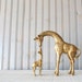Brass Giraffe Pair // Mother and Baby