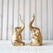 Brass Elephant Bookends // Solid Brass