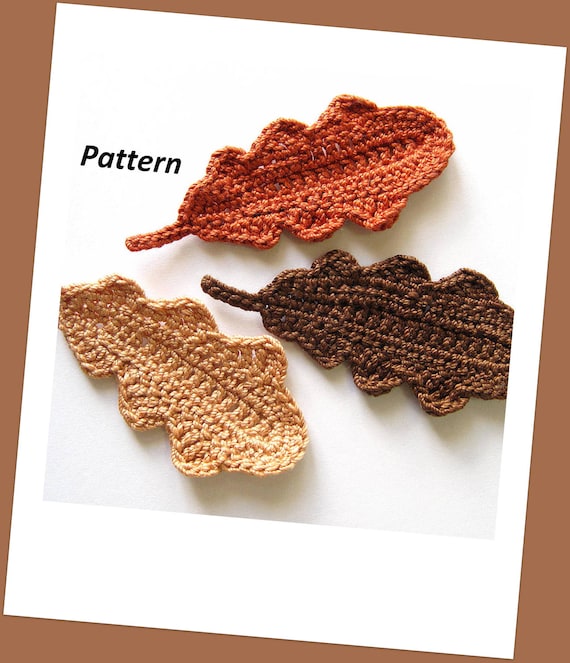 leaf oak crochet pattern on GoldenLucyCrafts Oak Crochet by Etsy Leaves Pattern