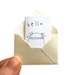 Miniature Greeting Card & Tiny Envelope - Hello