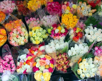 Flowers for sale - NYC Street photo - 8 x 10 print