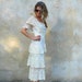 Early 1900s wedding dress - 1920s Edwardian sheer ivory dress- Boardwalk Empire collectible lace embroidered wedding dress- x small/small