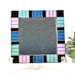 Locker mirror stained glass mosaic turquoise blue lavender