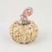 Handblown Glass Pumpkin Earthy Holiday Decor Natural Woodland Soft Pale