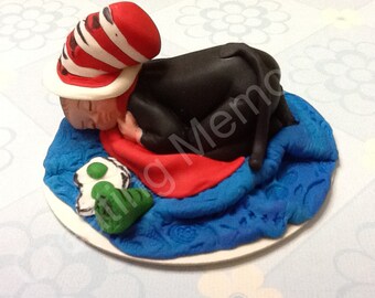 Cat and Hat Edible CAKE toppers/Baby boy/girl cake topper. First baby boy/girl birthday cake topper, Cake Supplies and Decorations