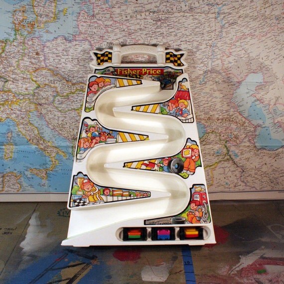 Vintage Fisher Price Car Track Tower