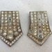 Antique Art Deco Paste fur shoe clips assemblage bridal wedding