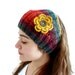 Flower Headband, warm knit headband, knitting, gift, mothers day, winter trend ,fashion
