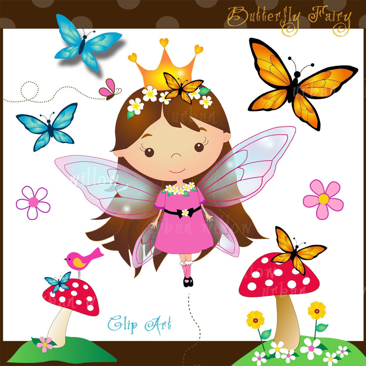 BUTTERFLY Fairy Clipart Fairy Clipart Cute Butterflies