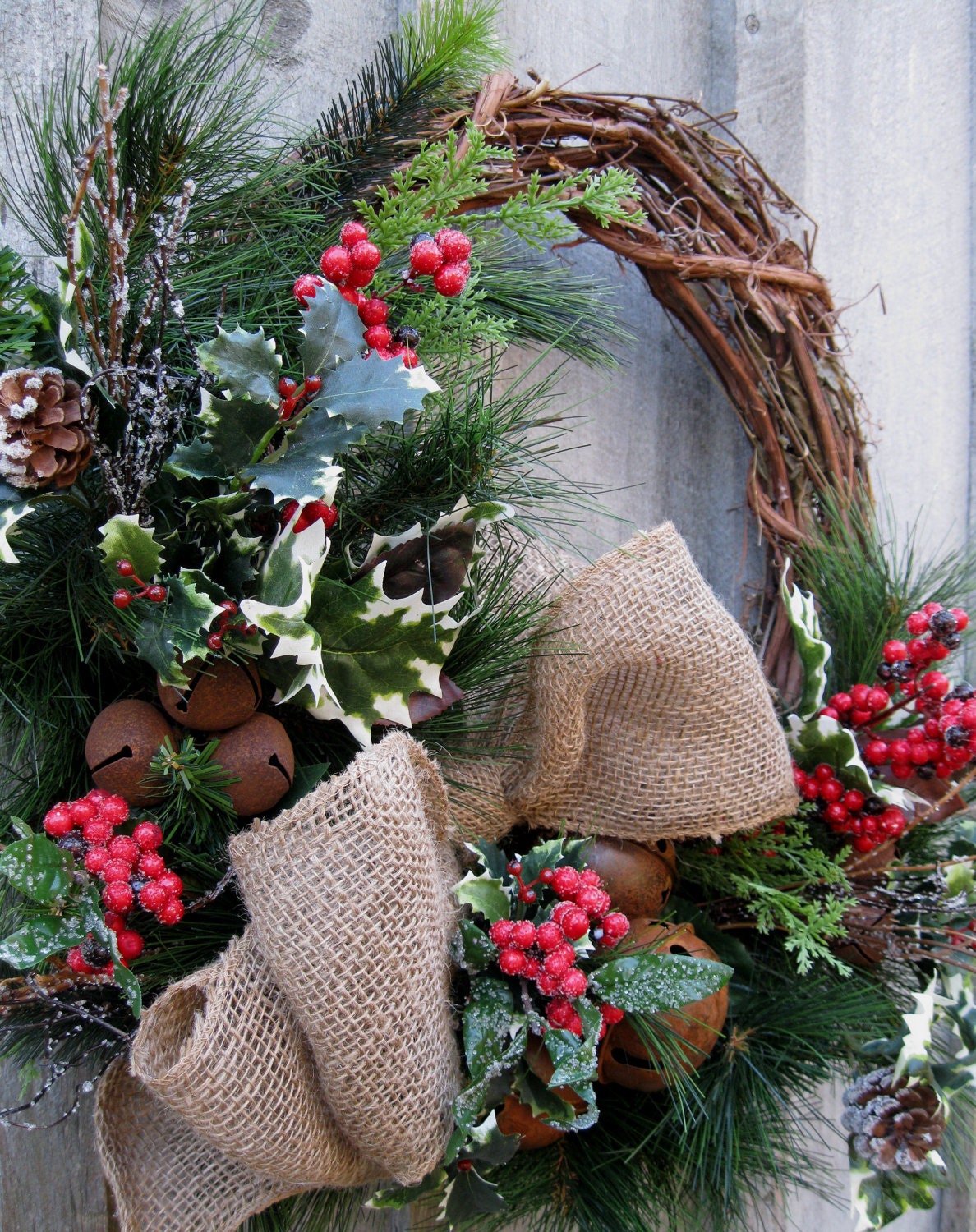 Christmas Wreath Holiday Décor Woodland Christmas Rustic