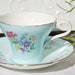 Vintage Bone China Aynsley 1930's Pale Blue Floral Corset Tea Cup and Saucer, England