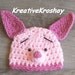 Custom Order/Kreation for "ANGIE" PaleYellow "PonyTail" Hat - Toddler Size