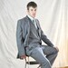 RESERVED for ERIC only. Mens Vintage Suit 3 Piece Black White Glen Plaid 42L / 36 Eveteam