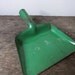 Antique Childs Dustpan Toy Green Metal Dust Pan