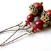 Red boho earrings long bohemian earrings drop earrings dangle earrings bohemian jewelry gypsy earrings boho chic earrings gift for her