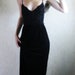 poe - vintage 60s revived gorgeous deep black organic bamboo lace maxi dress