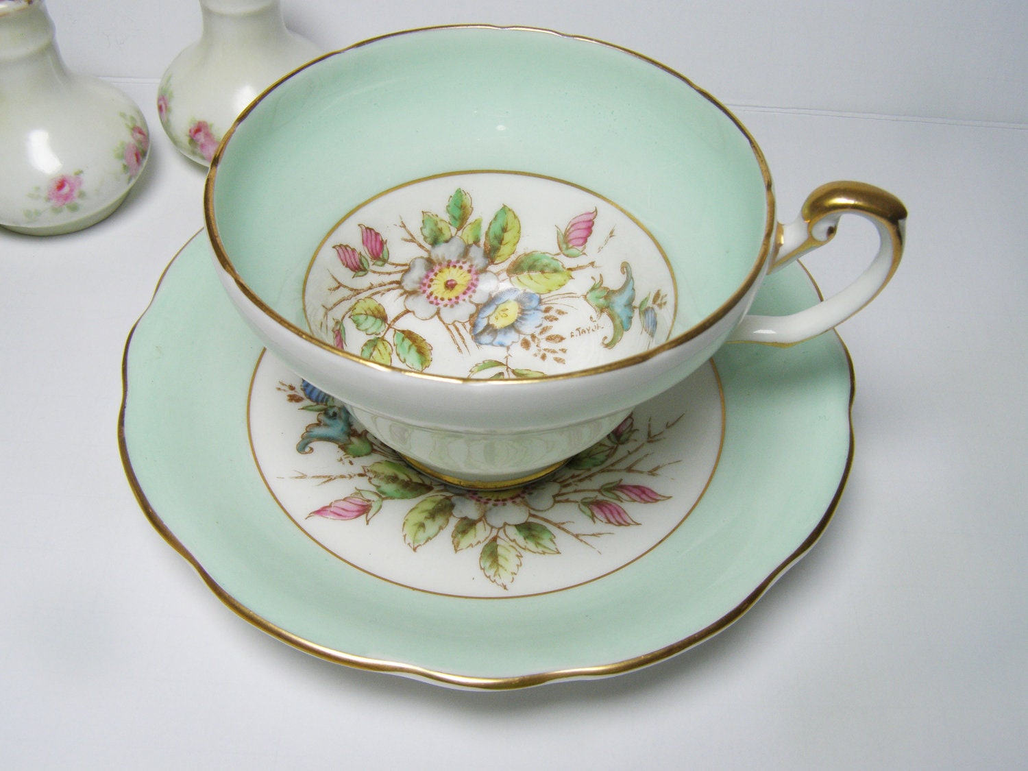 TEA Cup & Saucer E.B. Foley Bone China ENGLAND by LorettasCache