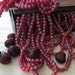One Strand 10mm Beautiful Red Iridesent Vintage Glass Bead