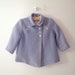 1930's Handmade Cornflower Blue Embroidered Wool Coat