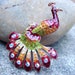 Vintage peacock brooch