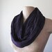 Chiffon Floral Lace Infinity Scarf - Infinity Wrinkle Circle Scarf - Lightweight Eggplant Purple Loop Scarf