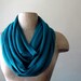 Teal Infinity Scarf - Jersey Slub Knit Circle Scarf - Loop Scarf, Eternity Scarf, Fall Scarf, Winter Scarf, Infinity Cowl - Fall Fashion
