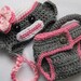pink newborn sock monkey hat and monkey pants (0-3 months)
