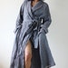 Long Trench Coat - Grey Stonewashed Autumn Winter Dress : Natural Romantic Collection