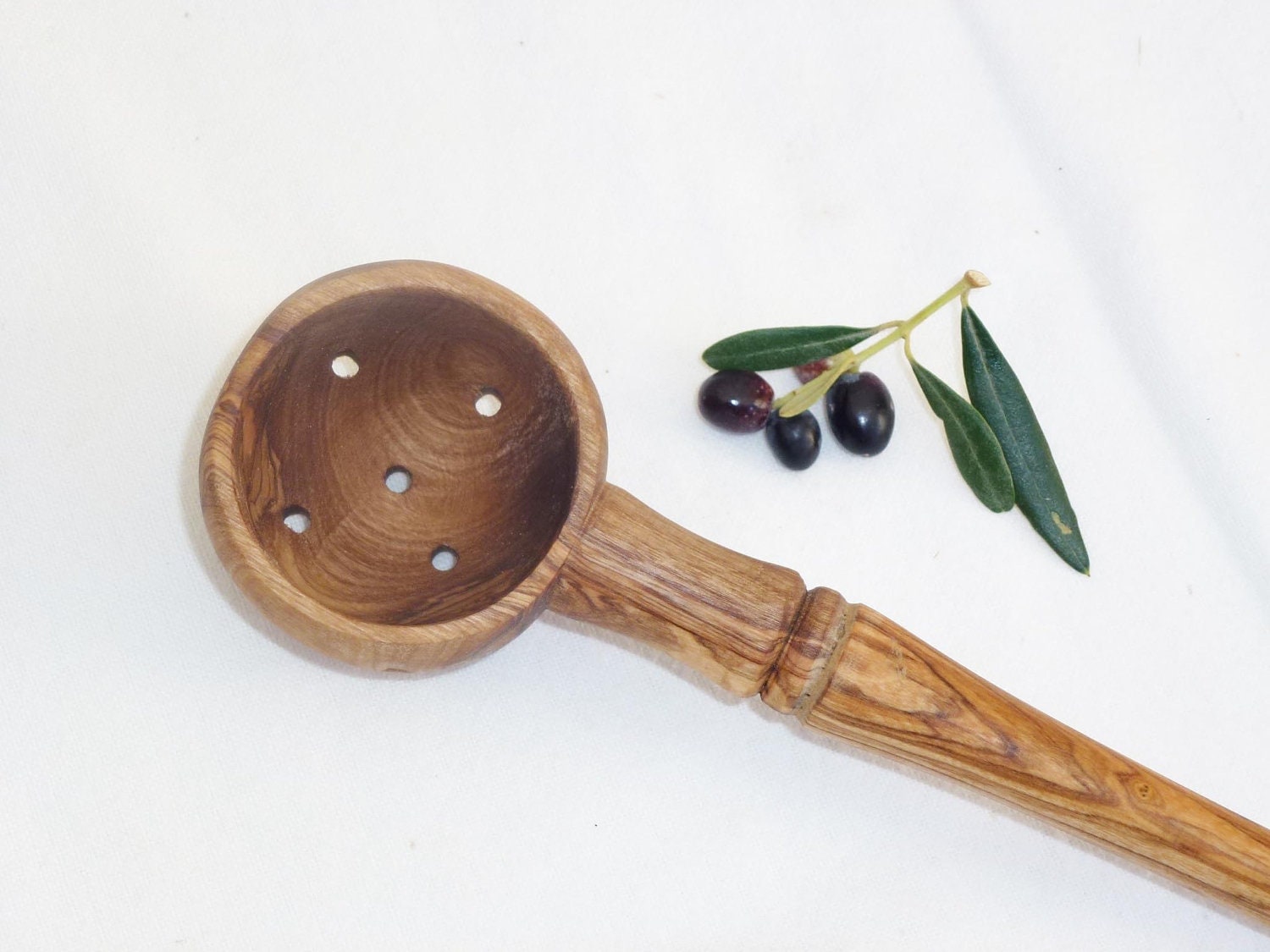 Olive Wood olive spoon / Wooden olive spoon Kitchen by ZitounaWood